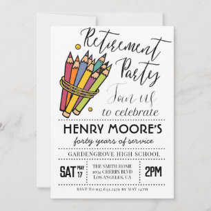 Invitación a la fiesta de retiro de profesores de 