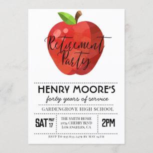 Invitación a la fiesta de retiro de profesores de 