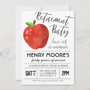 Invitación a la fiesta de retiro de profesores de 