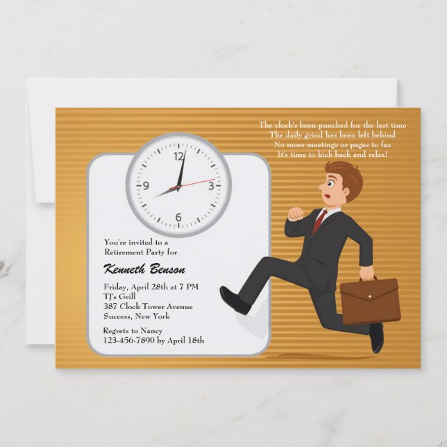 Invitación a la fiesta de retiro del Dash del Día  (Anverso)