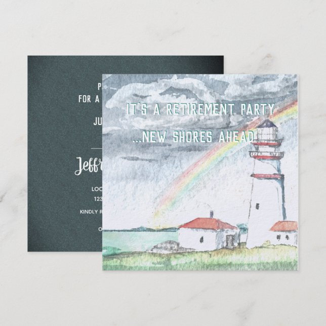 Invitación a la fiesta de retiro del faro de nueva (Anverso / Reverso)