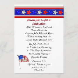 Invitación a la fiesta de retiro militar