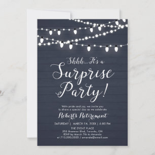 Invitación a la fiesta de retiro por sorpresa de l