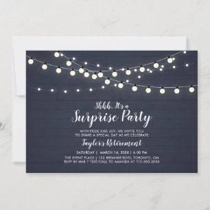 Invitación a la fiesta de retiro por sorpresa de l
