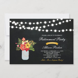 Invitación a la fiesta de retiro sorpresa de Chalk