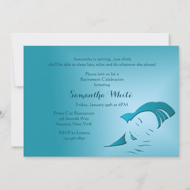 Invitación a la fiesta de retiro tardío (Anverso)