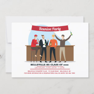 Invitación a la fiesta de reunión escolar
