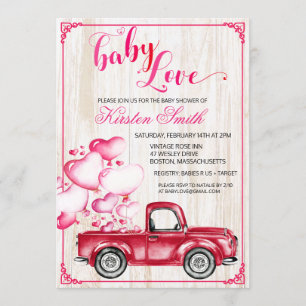 Invitación a la fiesta de revelación de bebé Coraz