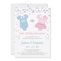 Invitación a la fiesta de revelación de género