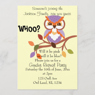 Invitación a la fiesta de revelación de género