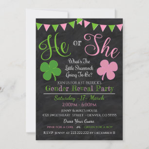 Invitación a la fiesta de revelación de género