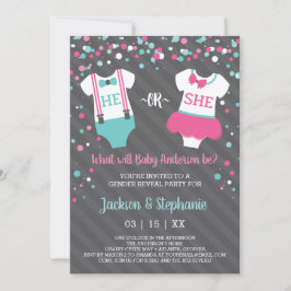 Invitación a la fiesta de revelación de género