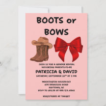 Invitación a la fiesta de revelación de género 'Bo