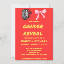 Invitación a la fiesta de revelación de género Bur