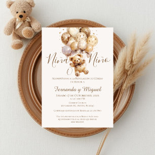 Invitación a la fiesta de revelación de género con