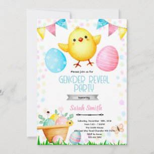 Invitación a la fiesta de revelación de género de 
