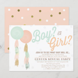 Invitación a la fiesta de revelación de género del