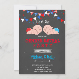 Invitación a la fiesta de revelación de género del