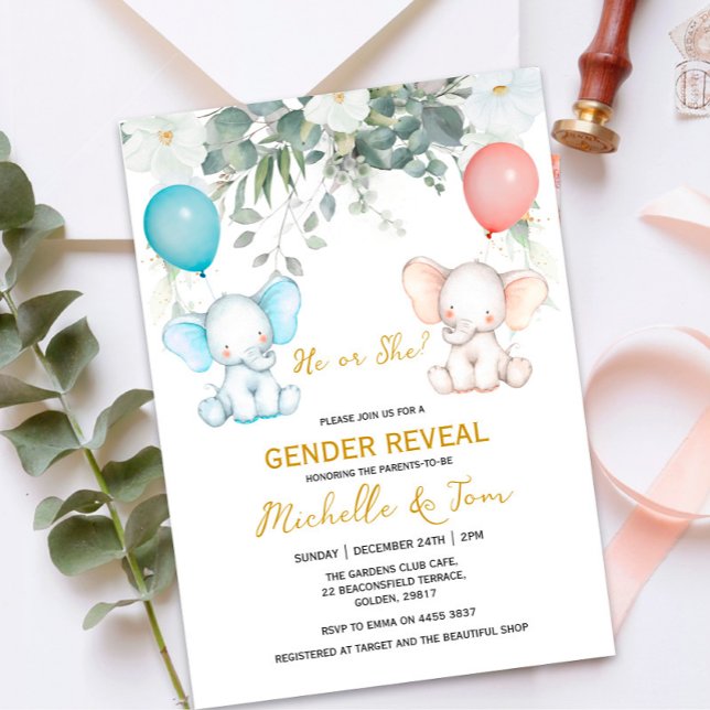 Invitación a la fiesta de revelación de género del (Subido por el creador)