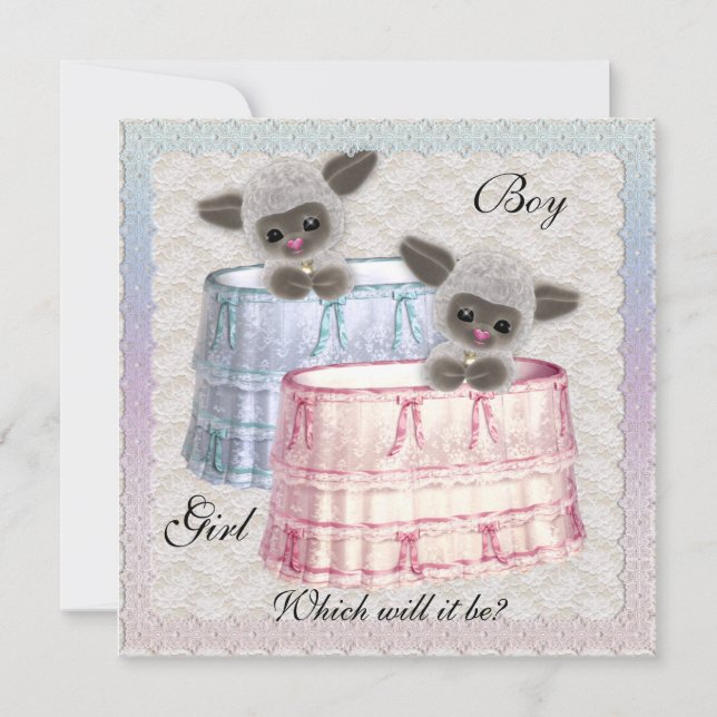 Invitación a la fiesta de revelación de género del (Anverso)