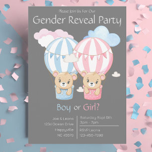Invitación a la Fiesta de Revelación de Género Oso