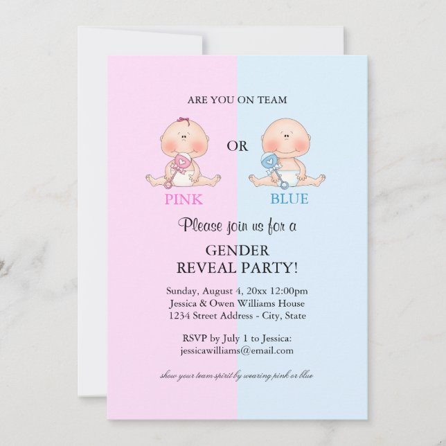 Invitación a la Fiesta de Revelación de Género-Ros (Anverso)