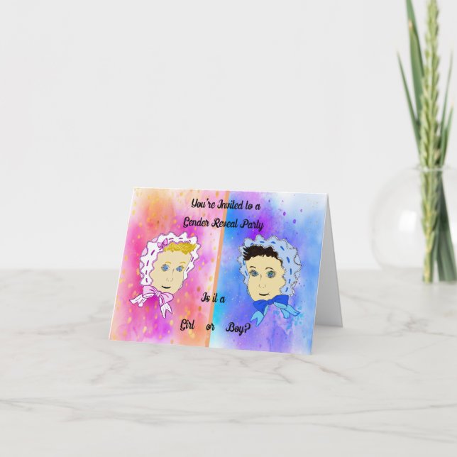 Invitación a la fiesta de revelación del sexo del  (Anverso)