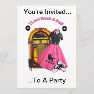 Invitación a la Fiesta de Rock & Roll del 50
