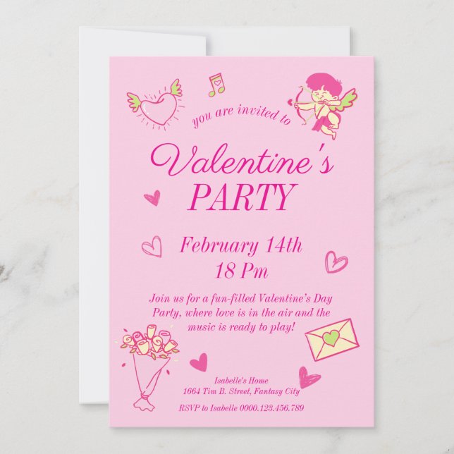 Invitación a la fiesta de San Valentín (Anverso)