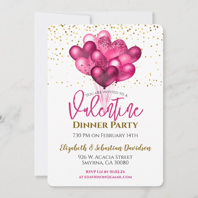 Invitación a la fiesta de San Valentín (Anverso)