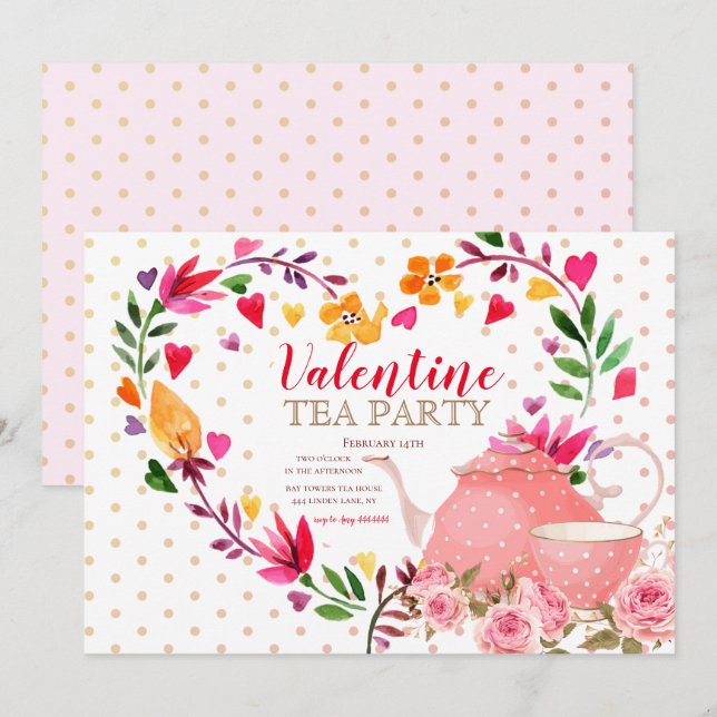 Invitación a la fiesta de San Valentín (Anverso / Reverso)