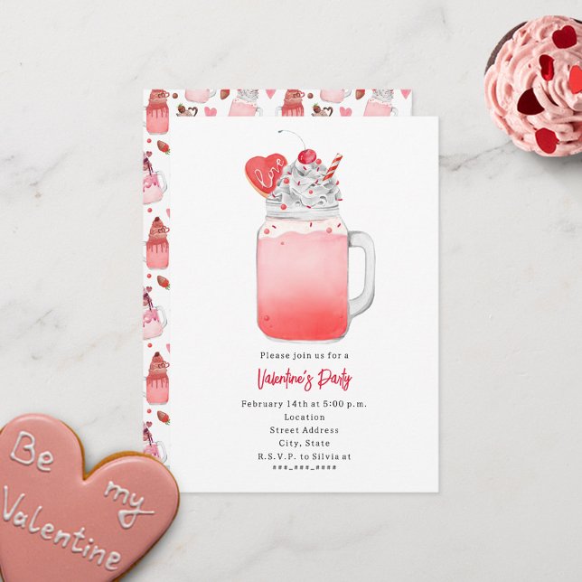 Invitación a la fiesta de San Valentín de batido d (Subido por el creador)