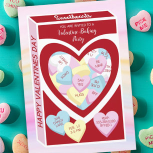 Invitación a la fiesta de San Valentín de Candy Bo