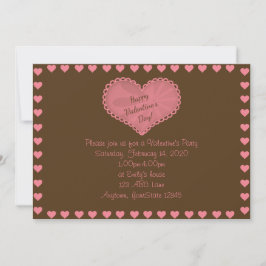 Invitación a la fiesta de San Valentín de corazón