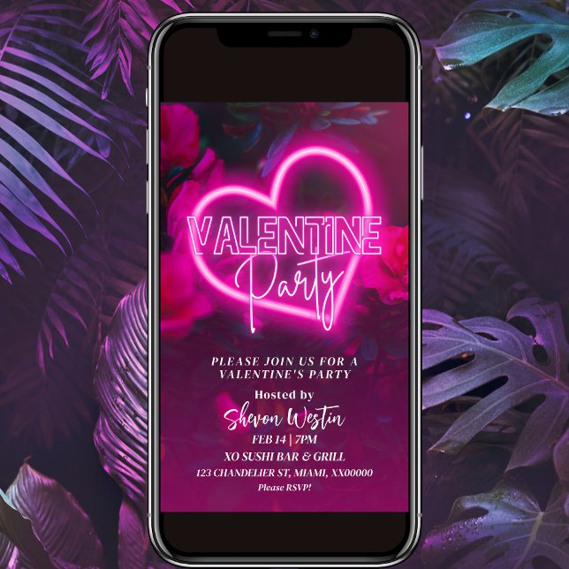 Invitación a la fiesta de San Valentín del corazón (Subido por el creador)