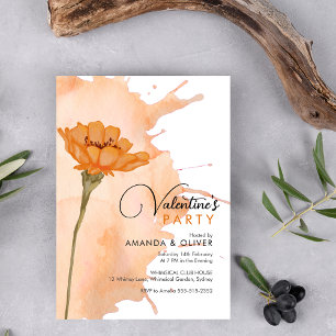 Invitación a la fiesta de San Valentín floral de m