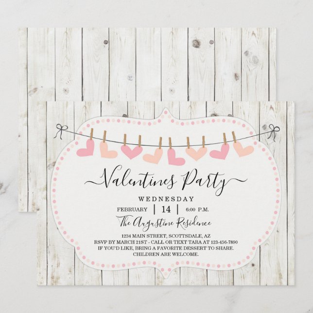 Invitación a la fiesta de San Valentín rusa person (Anverso / Reverso)