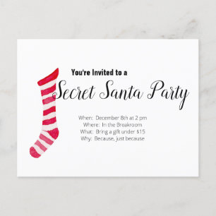 Invitación a la fiesta de Santa Secreto