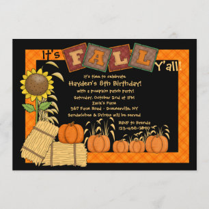 Invitación a la fiesta de selección de calabaza de