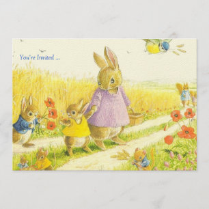 Invitación a la fiesta de Semana Santa de Bunnies