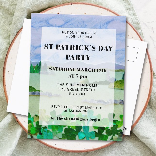 Invitación a la fiesta de Shamrock en el Día de Sa (Subido por el creador)