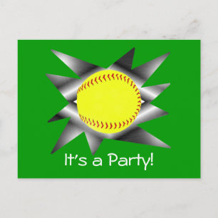 Invitación a la fiesta de softball Fastpitch