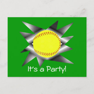 Invitación a la fiesta de softball Fastpitch