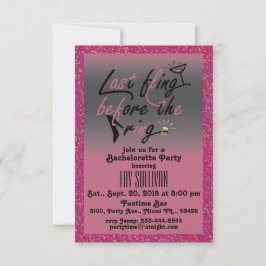 Invitación a la fiesta de soltera