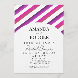 Invitación a la fiesta de soltera Candy Stripes