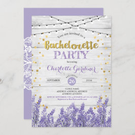 Invitación a la fiesta de soltera de Lavender made