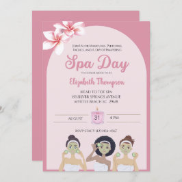 Invitación a la fiesta de soltera del Día del Spa