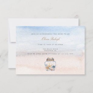 Invitación a la fiesta de soltero en playa tropica