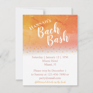 Invitación a la fiesta de soltero en playa tropica