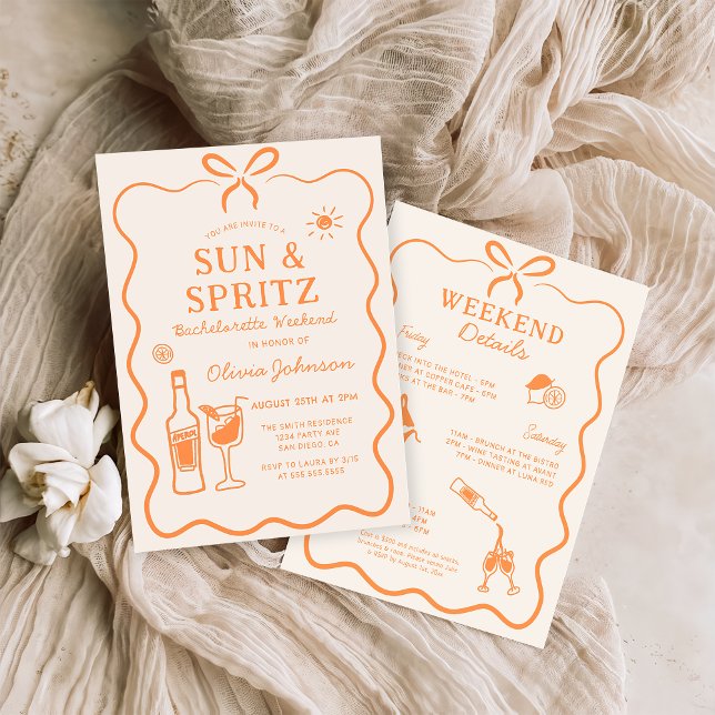 Invitación a la fiesta de solteros Sun y Spritz (Subido por el creador)